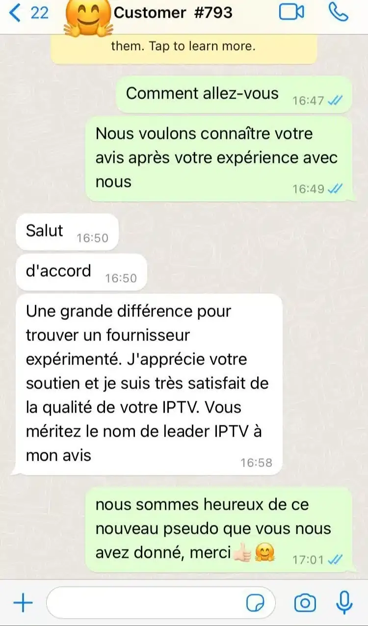 Témoignage client WhatsApp TrimixTriangles 2